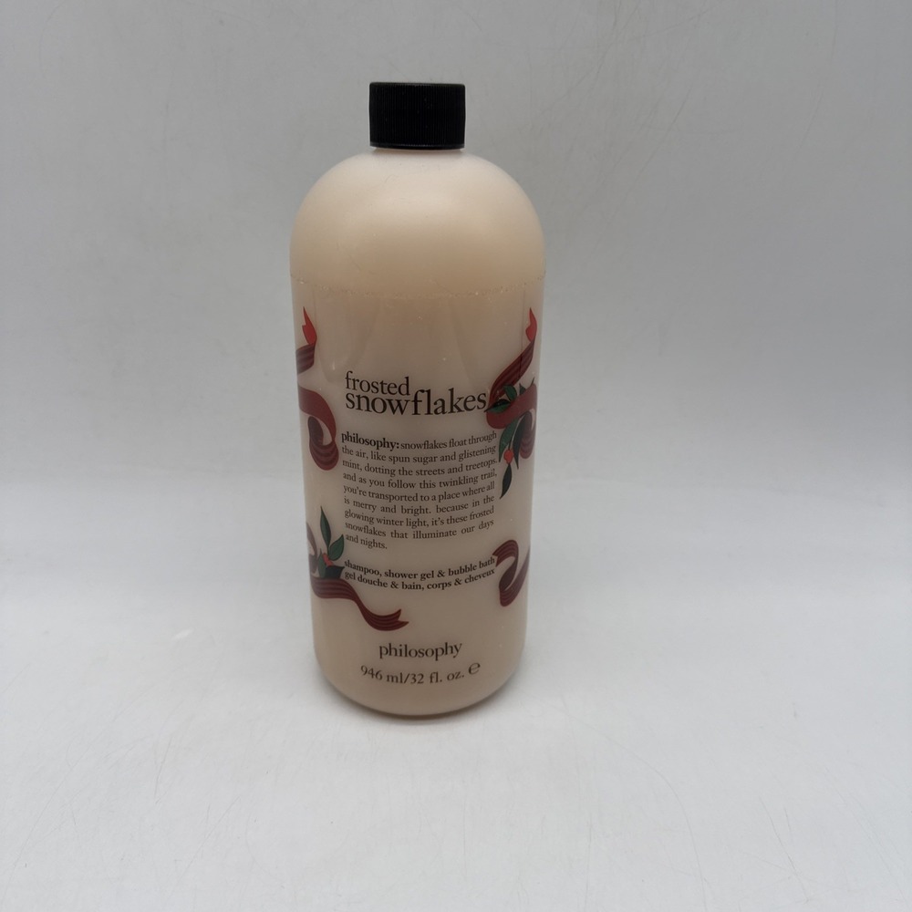 Philosophy "Frosted Snowflakes" Shampoo, Shower Gel & Bubble Bath 32oz